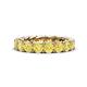1 - Lucida 4.00 mm Round Yellow Sapphire U Prong Eternity Band 