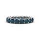 1 - Lucida 4.00 mm Round London Blue Topaz U Prong Eternity Band 