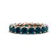 1 - Lucida 4.00 mm Round Blue Diamond U Prong Eternity Band 