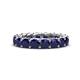 1 - Lucida 4.00 mm Round Blue Sapphire U Prong Eternity Band 