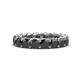 1 - Lucida 4.00 mm Round Black Diamond U Prong Eternity Band 