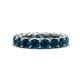 1 - Lucida 4.00 mm Round Blue Diamond U Prong Eternity Band 