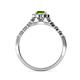 4 - Amabel Peridot and Diamond Halo Bridal Set Ring 