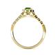 4 - Amabel Peridot and Diamond Halo Bridal Set Ring 