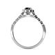 4 - Amabel Black and White Diamond Halo Bridal Set Ring 