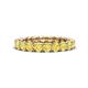 1 - Lucida 3.40 mm Round Yellow Sapphire U Prong Eternity Band 