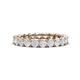 1 - Lucida 3.40 mm Round White Sapphire U Prong Eternity Band 