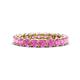 1 - Lucida 3.40 mm Round Pink Sapphire U Prong Eternity Band 