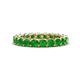 1 - Lucida 3.40 mm Round Green Garnet U Prong Eternity Band 