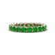 1 - Lucida 3.40 mm Round Green Garnet U Prong Eternity Band 