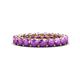 1 - Lucida 3.40 mm Round Amethyst U Prong Eternity Band 