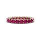 1 - Lucida 3.40 mm Round Rhodolite Garnet U Prong Eternity Band 