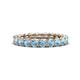 1 - Lucida 3.40 mm Round Aquamarine U Prong Eternity Band 