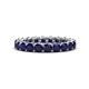 1 - Lucida 3.40 mm Round Blue Sapphire U Prong Eternity Band 