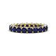 1 - Lucida 3.40 mm Round Blue Sapphire U Prong Eternity Band 