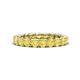 1 - Lucida 3.40 mm Round Yellow Sapphire U Prong Eternity Band 