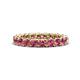 1 - Lucida 3.40 mm Round Pink Tourmaline U Prong Eternity Band 