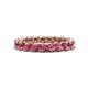 1 - Lucida 3.40 mm Round Pink Tourmaline U Prong Eternity Band 