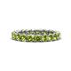 1 - Lucida 3.40 mm Round Peridot U Prong Eternity Band 