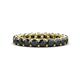 1 - Lucida 3.40 mm Round Black Diamond U Prong Eternity Band 