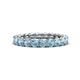 1 - Lucida 3.40 mm Round Aquamarine U Prong Eternity Band 