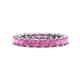 1 - Lucida 3.40 mm Round Pink Sapphire U Prong Eternity Band 