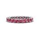 1 - Lucida 3.40 mm Round Pink Tourmaline U Prong Eternity Band 