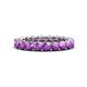 1 - Lucida 3.40 mm Round Amethyst U Prong Eternity Band 