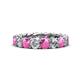 1 - Lucida 4.00 mm Pink Sapphire and Diamond Eternity Band 