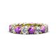1 - Lucida 4.00 mm Amethyst and Diamond Eternity Band 
