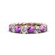 1 - Lucida 4.00 mm Amethyst and Diamond Eternity Band 