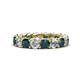 1 - Lucida 4.00 mm London Blue Topaz and Diamond Eternity Band 