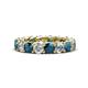 1 - Lucida 4.00 mm Blue and White Diamond Eternity Band 