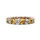 1 - Lucida 4.00 mm Citrine and Diamond Eternity Band 