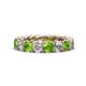 1 - Lucida 4.00 mm Peridot and Diamond Eternity Band 