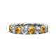 1 - Lucida 4.00 mm Citrine and Diamond Eternity Band 