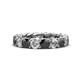 1 - Lucida 4.00 mm Black and White Diamond Eternity Band 