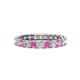 1 - Laida 3.00 mm Pink Sapphire and Diamond Eternity Band 