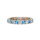 1 - Laida 3.00 mm Blue Topaz and Diamond Eternity Band 
