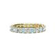 1 - Laida 3.00 mm Aquamarine and Diamond Eternity Band 