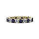 1 - Lucida 3.40 mm Blue Sapphire and Diamond Eternity Band 