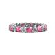 1 - Lucida 3.40 mm Pink Tourmaline and Diamond Eternity Band 