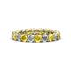 1 - Lucida 3.40 mm Yellow Sapphire and Diamond Eternity Band 