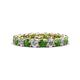 1 - Lucida 3.40 mm Green Garnet and Diamond Eternity Band 