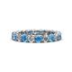 1 - Lucida 3.40 mm Blue Topaz and Diamond Eternity Band 
