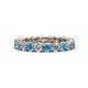 1 - Lucida 3.40 mm Blue Topaz and Diamond Eternity Band 