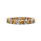 1 - Lucida 3.40 mm Citrine and Diamond Eternity Band 