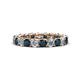 1 - Lucida 3.40 mm London Blue Topaz and Diamond Eternity Band 
