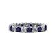 1 - Lucida 3.40 mm Blue Sapphire and Diamond Eternity Band 