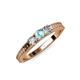2 - Reveka Aquamarine and Diamond Three Stone Engagement Ring 